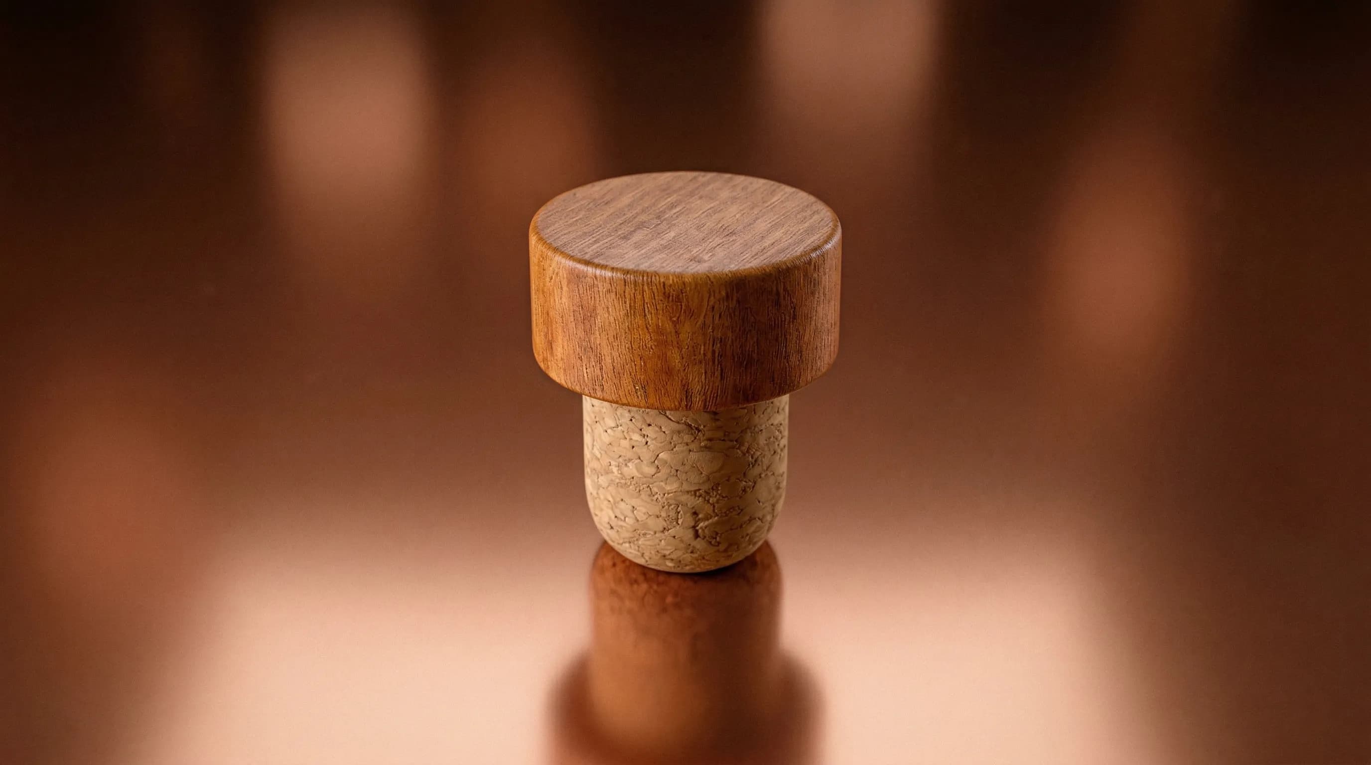 Tapón Artesanal de Madera — tapón premium Spirits Warehouse MX
