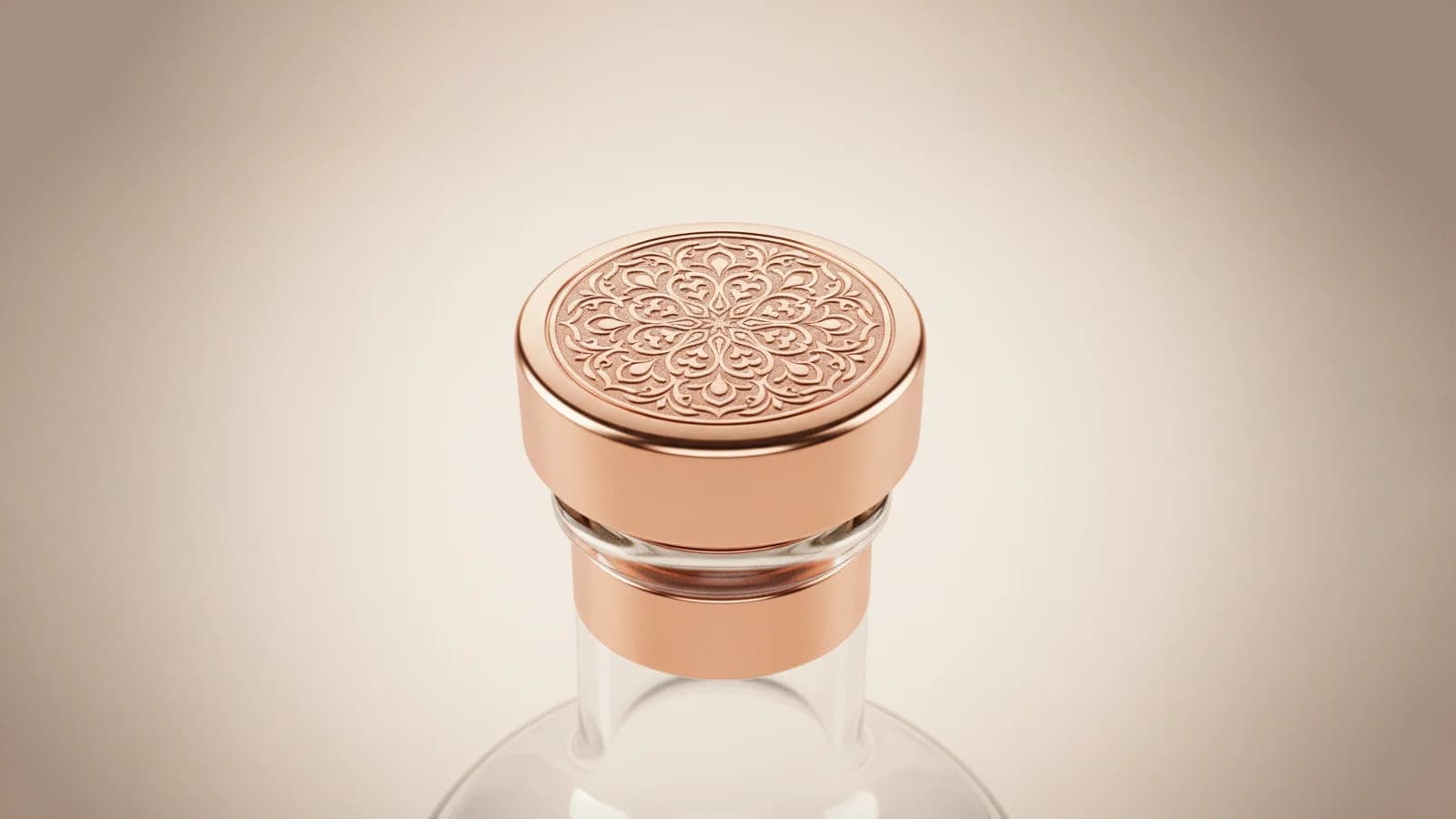 Tapón premium de cobre con diseño artesanal para botella de tequila — Spirits Warehouse MX